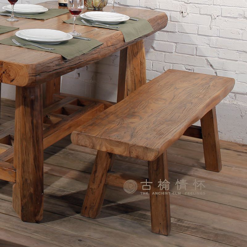 实木家具 老榆木 老门板 榆木家具保养方法